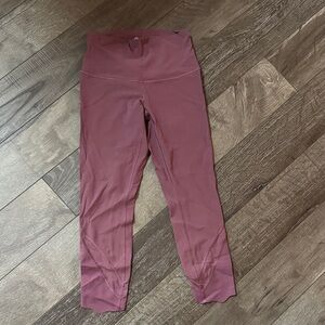 High-Waist Dusty Rose Lululemon Leggings capri